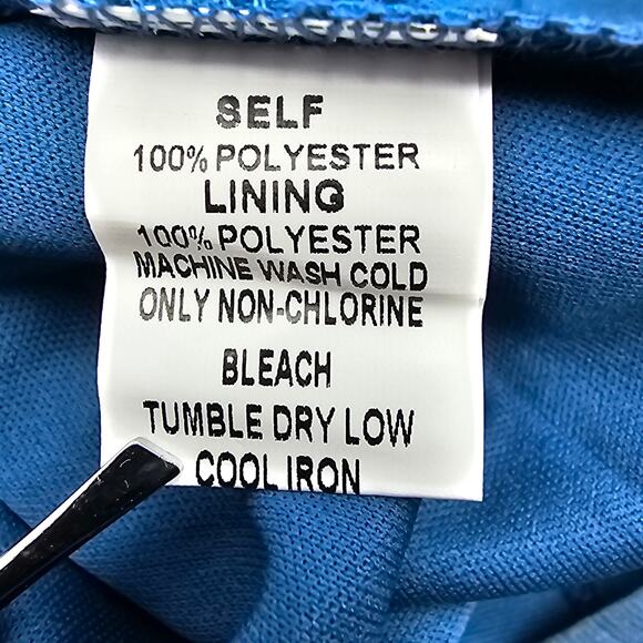 Papermoon Womans size L Sleeveless Floral Tank Top Blouse Teal Popover Lined NEW - Picture 7 of 8